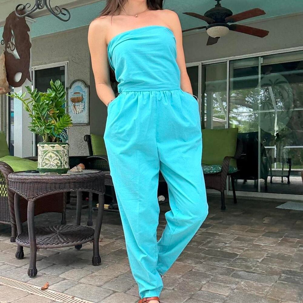 Vintage Turquoise Jumpsuit